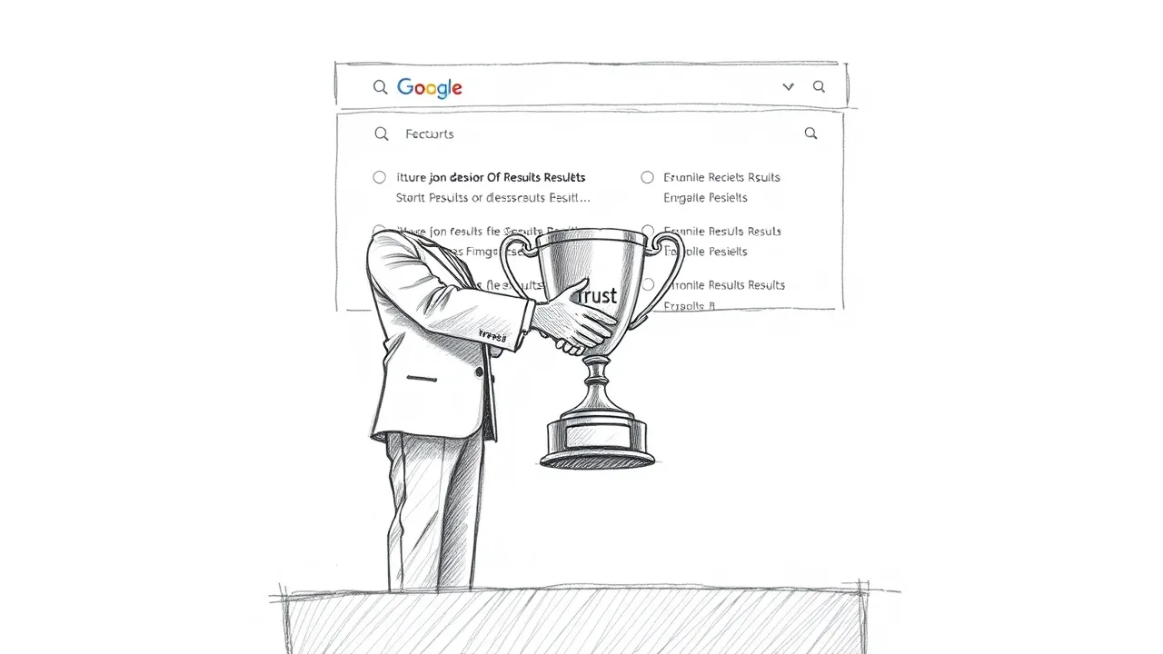 рукопожатие для доверия на подиуме с рейтингом