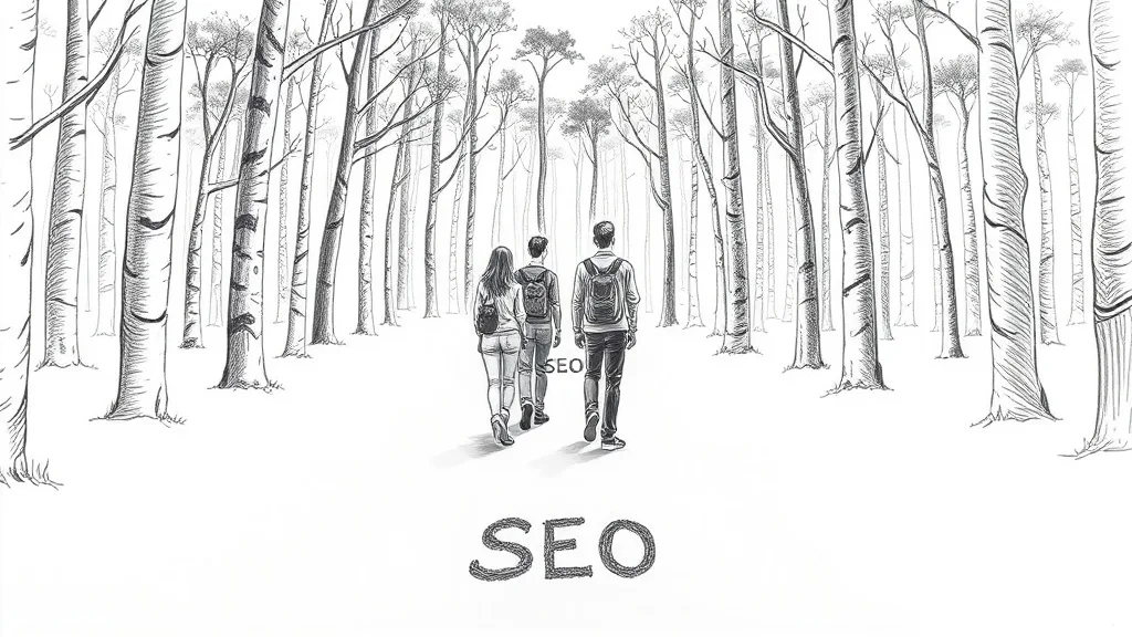 люди идут по следам SEO в лесу