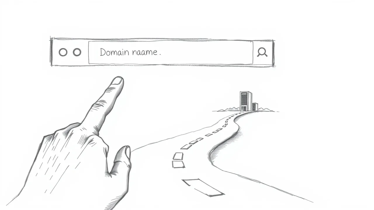 пользователь вводит доменное имя в браузере