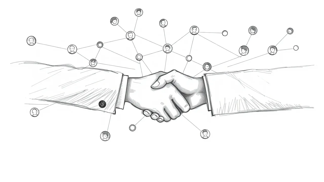 Сеть людей, обменивающихся рекомендациями как ссылками