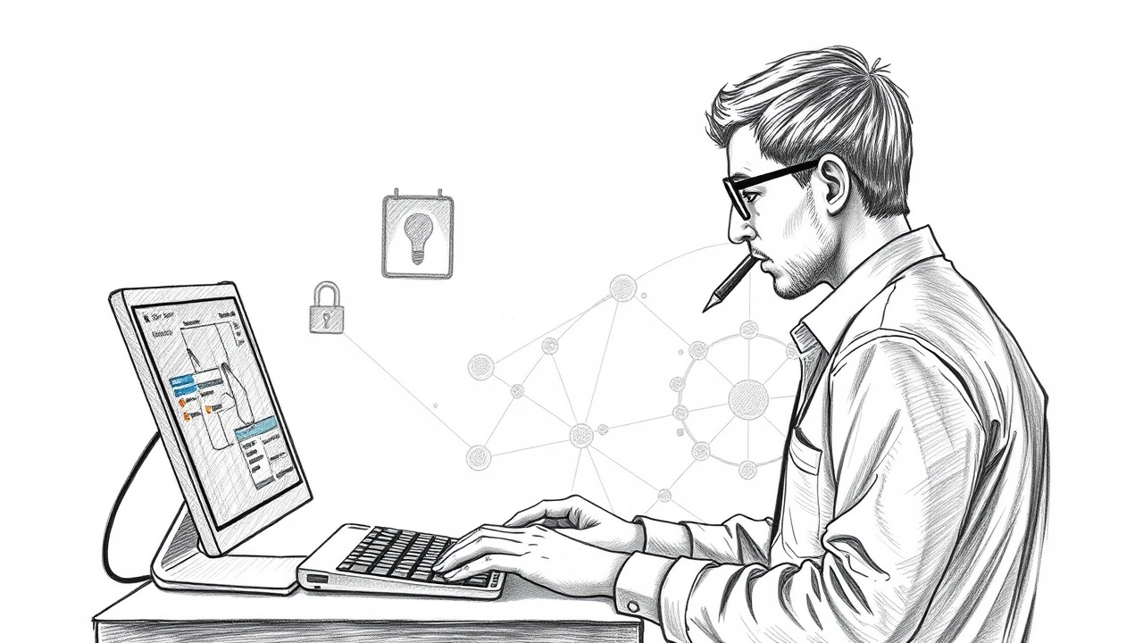 IT-специалист проводит проверку безопасности