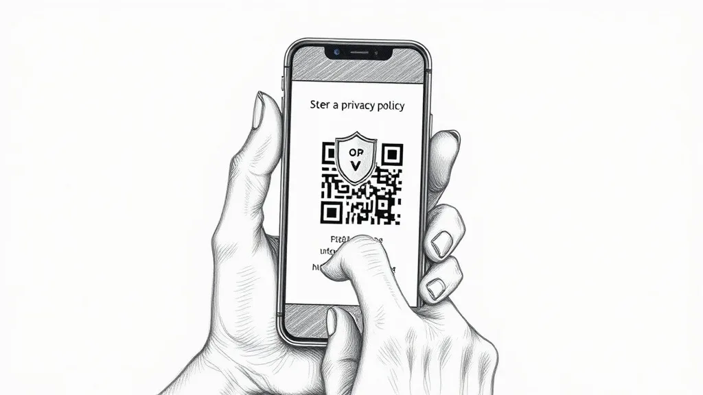 человек сканирует QR код политики конфиденциальности