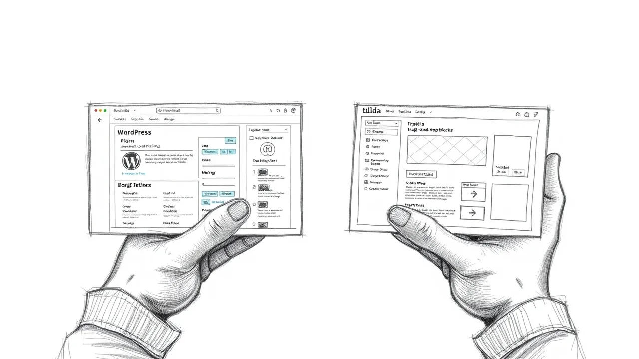 выбор между CMS WordPress и Tilda