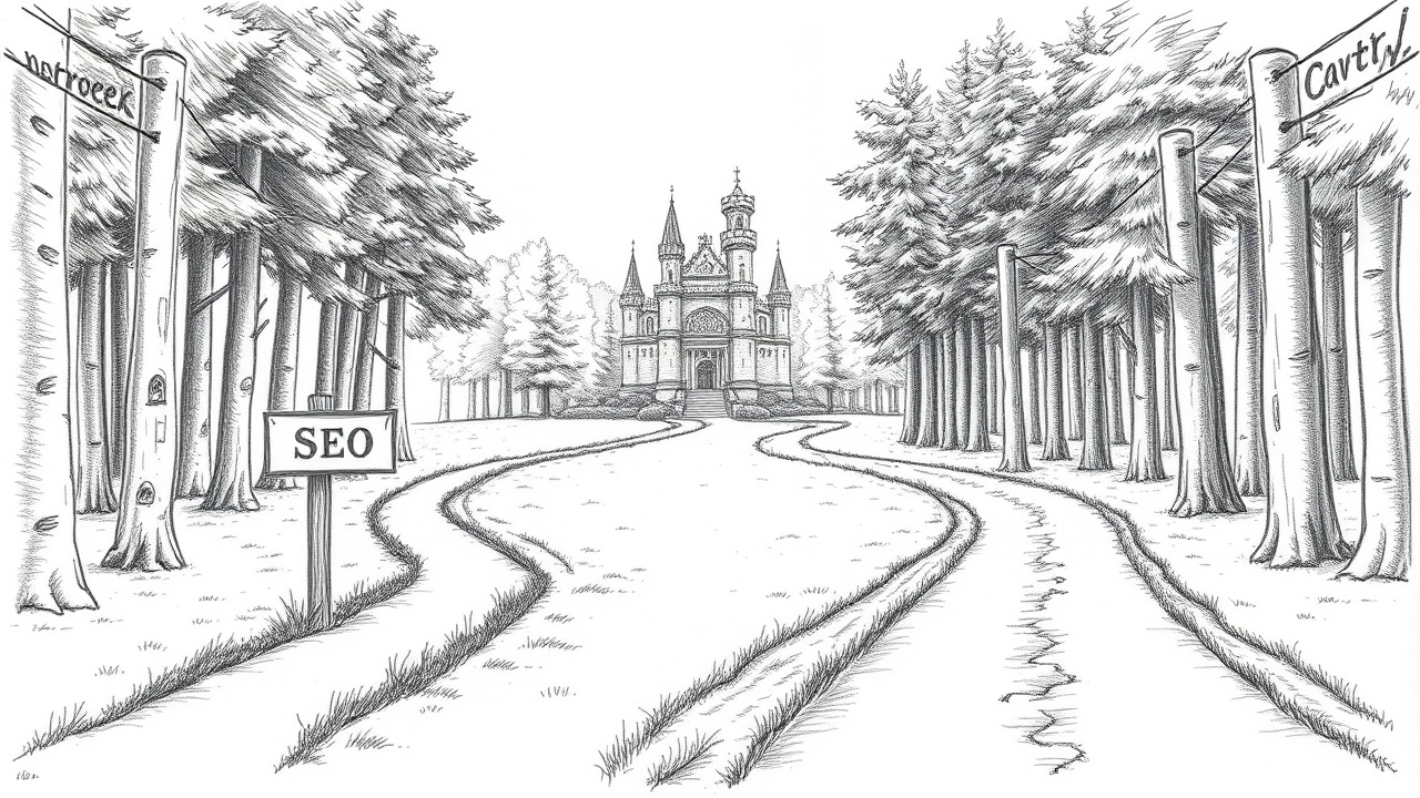 разные пути трафика к цели SaaS