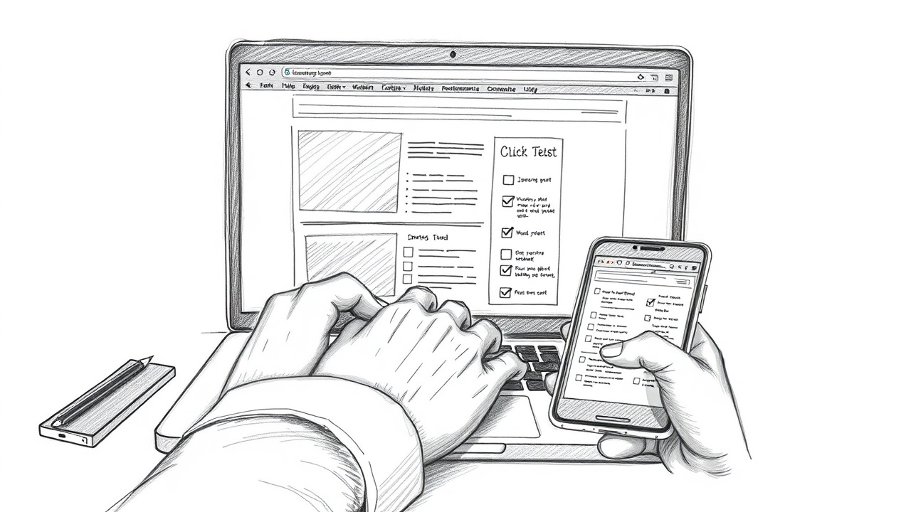 Тестирование адаптивности и функционала сайта на устройствах