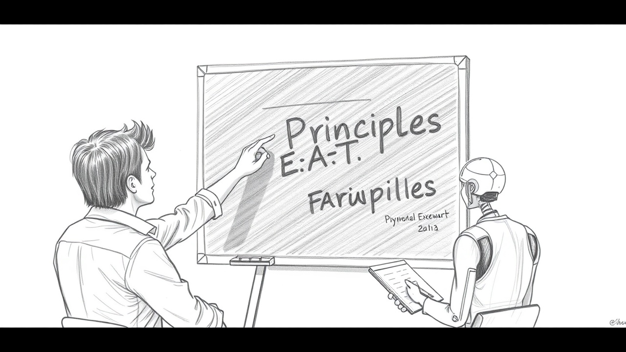 эксперт обучает нейросеть принципам E-A-T