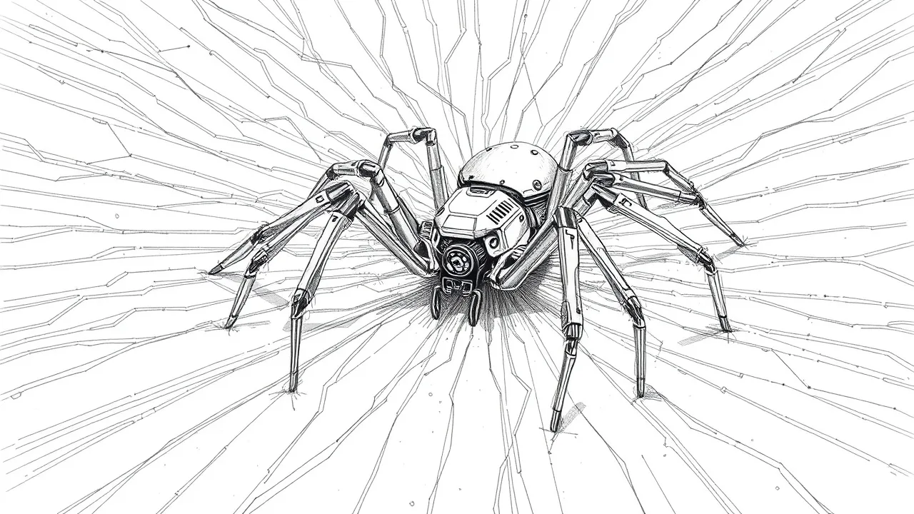 робот-паук сканирует сеть интернет-связей