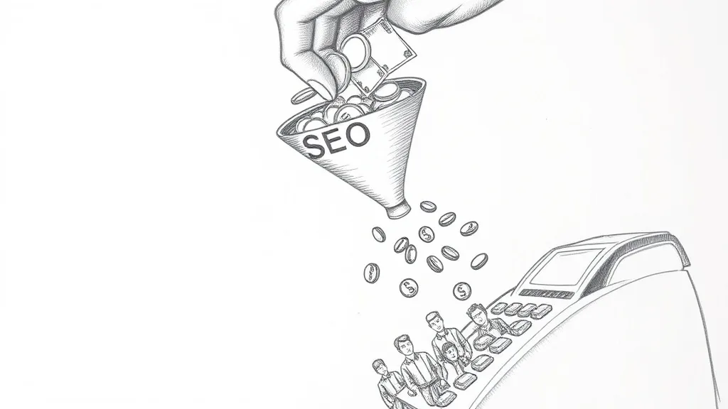 монеты падают в воронку SEO клиенты выходят