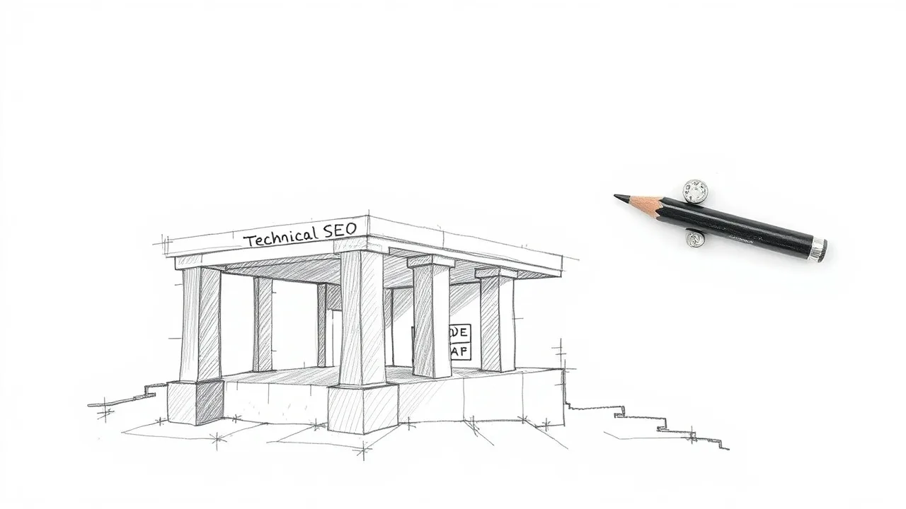 архитектор чертит фундамент технического SEO
