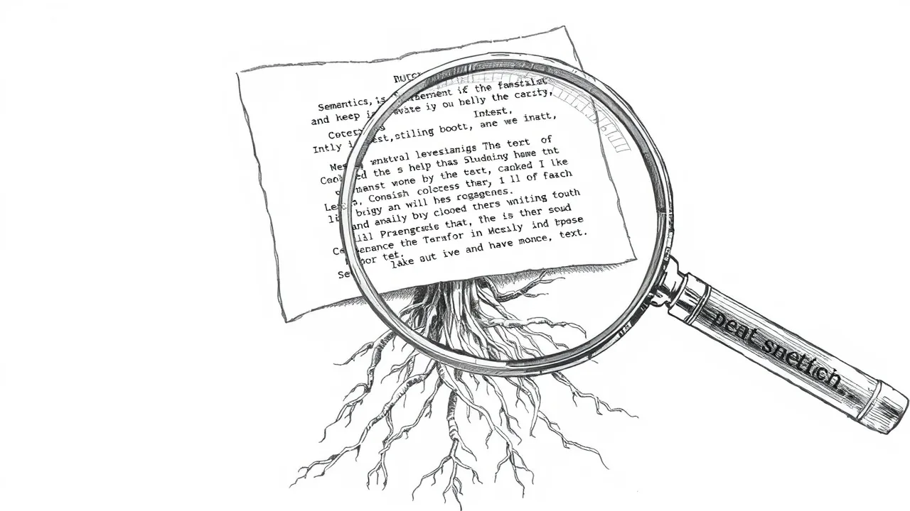 Лупа исследует семантические корни документа