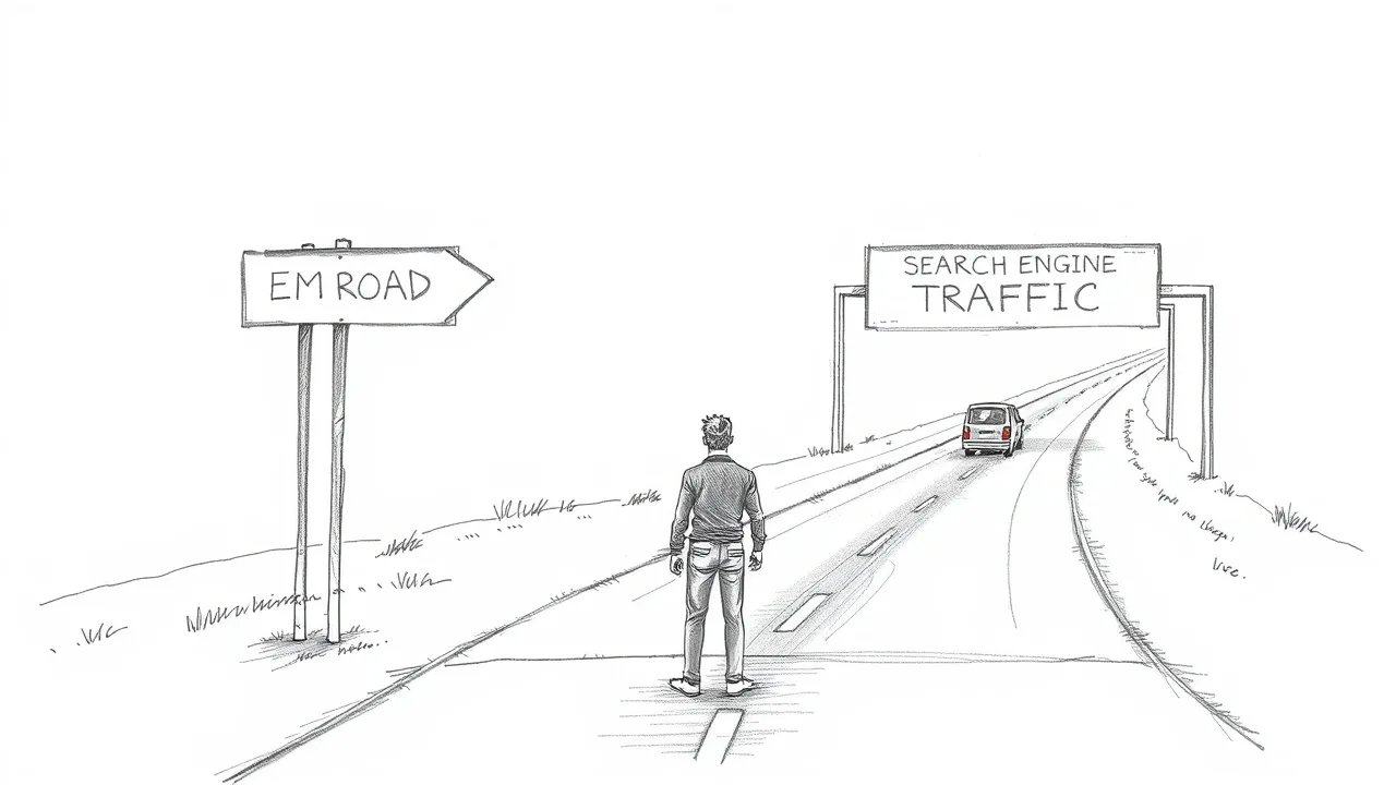 выбор пути: пустая дорога или трафик из поиска