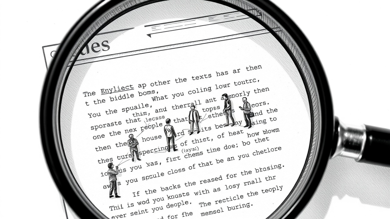 увеличение показывает смысловые связи на странице