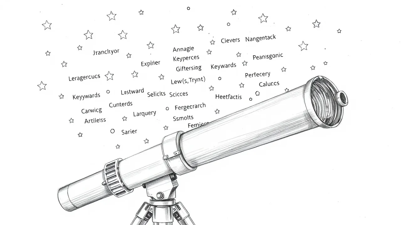 телескоп нацелен на звездную карту ключевых слов