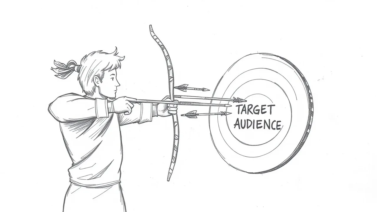 лучник использует ключевые слова для точного попадания в целевую аудиторию