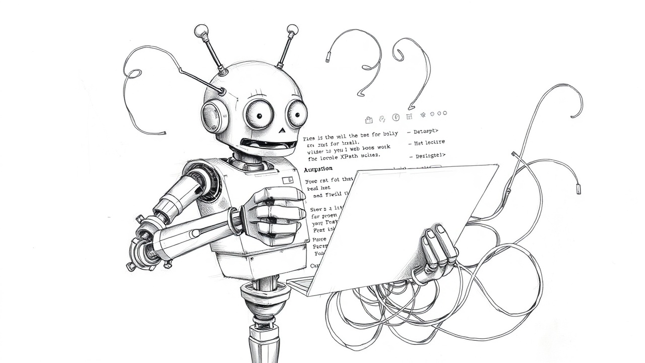 робот пытается прочитать запутанную веб-страницу