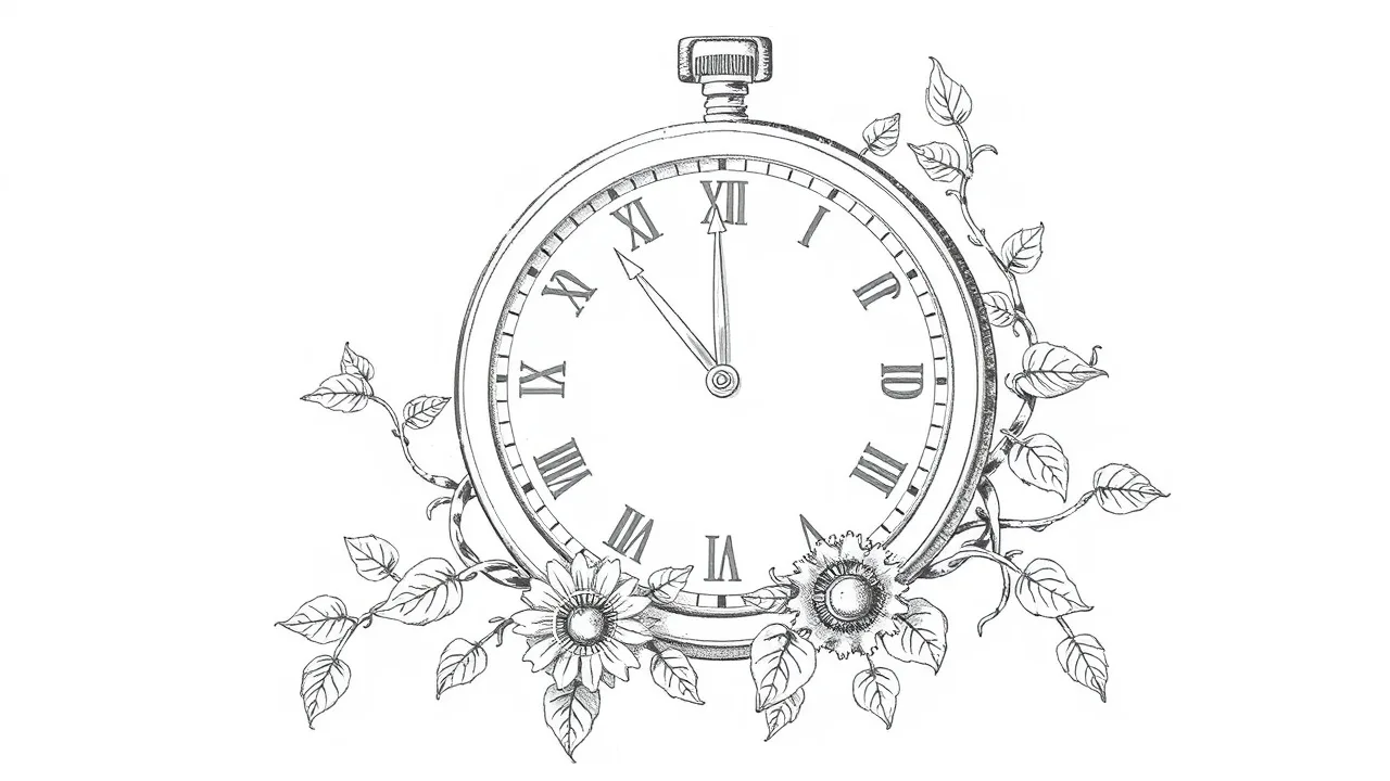 часы и рост растения символ постоянного процесса SEO