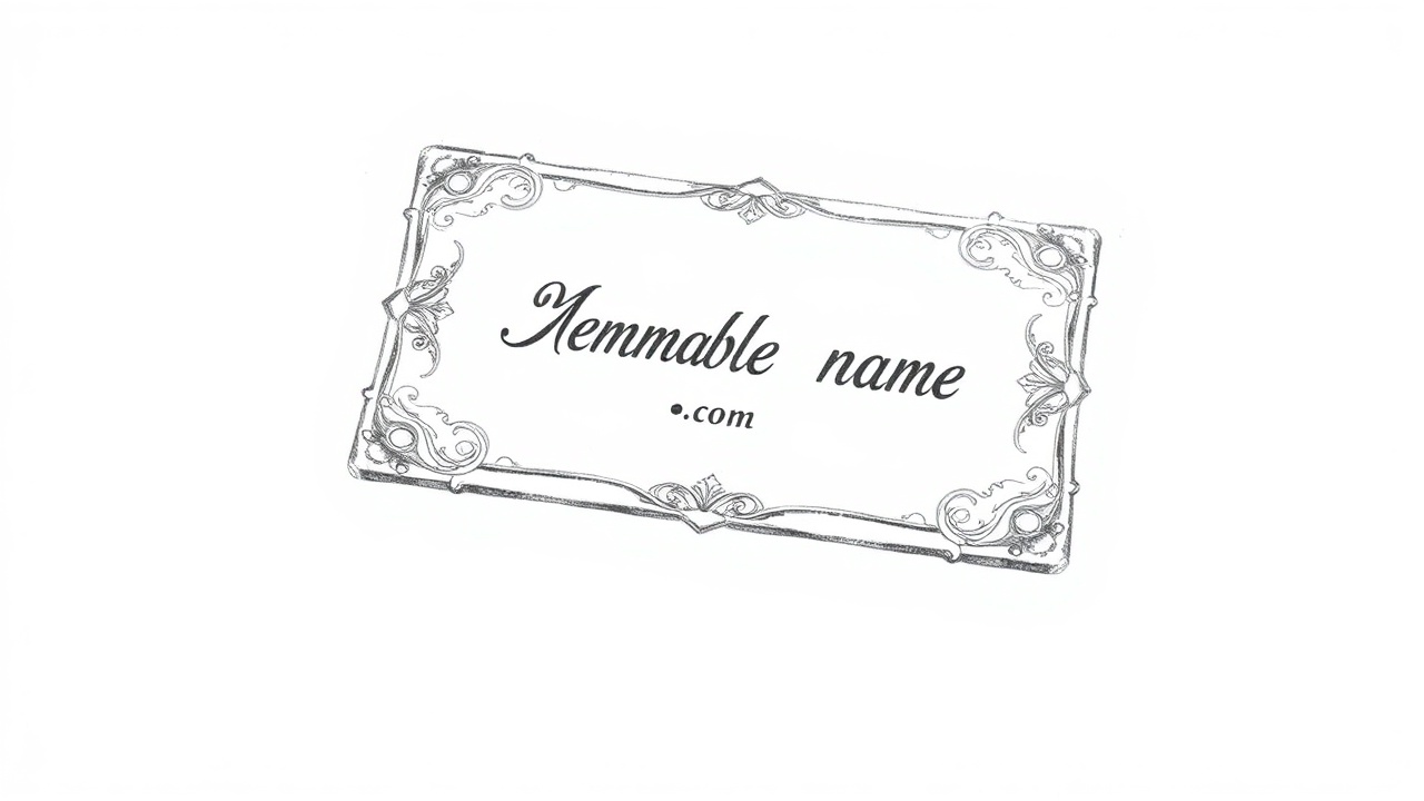 визитная карточка с доменным именем