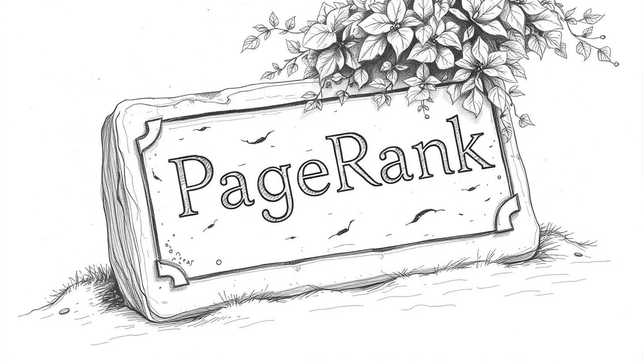 древний камень PageRank, покрываемый кодом JSON-LD