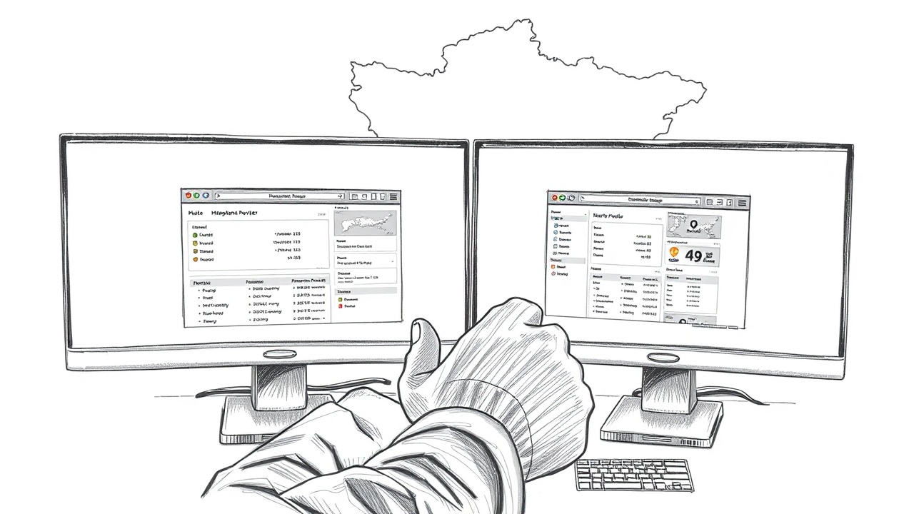 сравнение тарифов хостинга на экранах компьютера